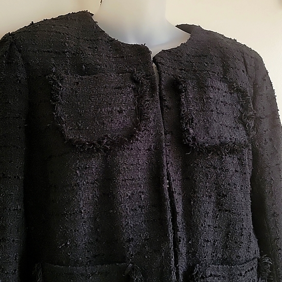 George | Vintage Black Tweed Jacket - Picture 2 of 11